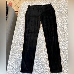 Calvin Klein velour black ribbed leggings